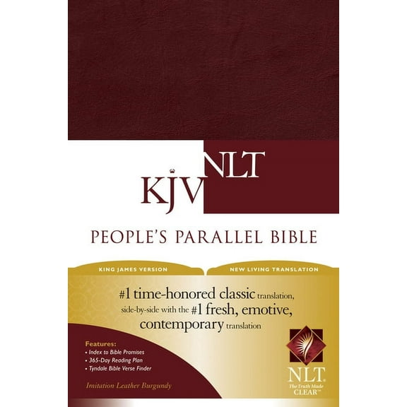 People's Parallel Bible KJV/NLT (Imitation Leather, Burgundy/maroon) (Hardcover)