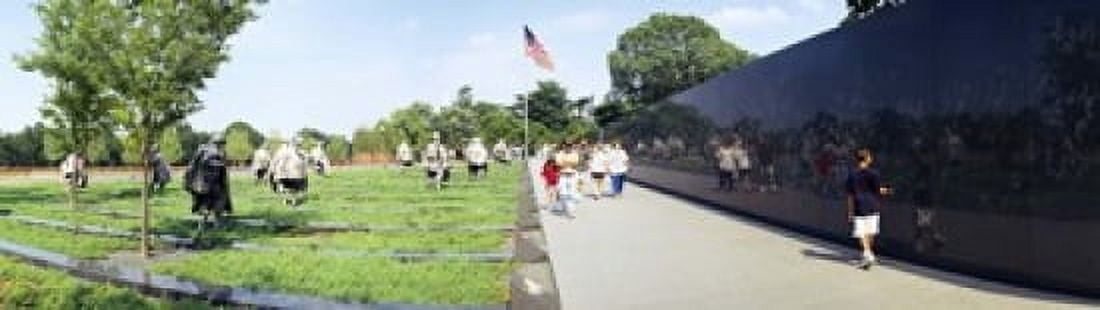 People visiting the Korean War Memorial Washington DC USA Canvas Art - Panoramic Images (20 x 6)