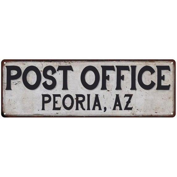 Peoria, Az Post Office Sign Vintage 6x18 206180011136