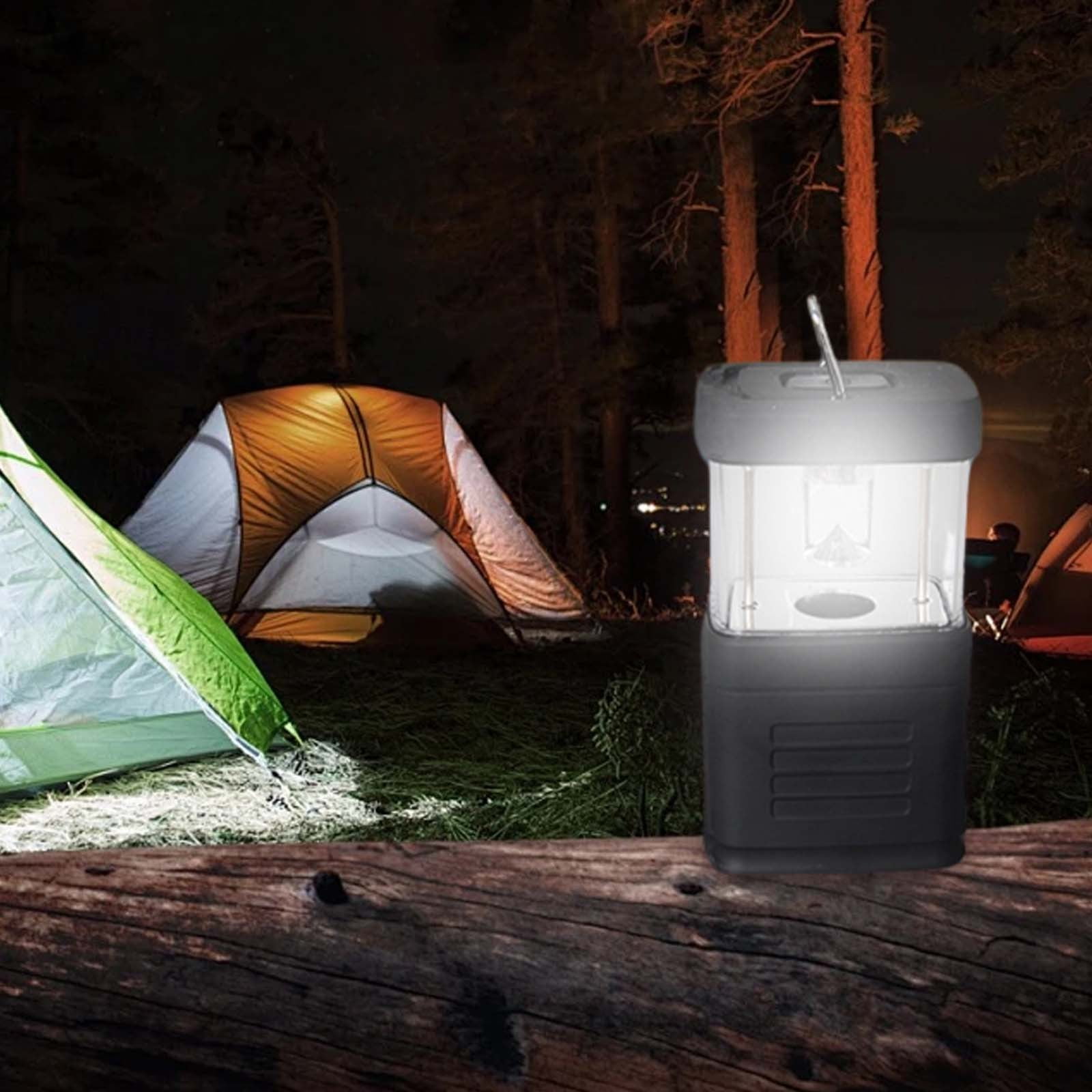 Peorpel Camping Lantern LED Lanterns for Power Outages Camping Lights Emergency Flashlight Collapsible Lamp Rechargeable W Solar or Plug