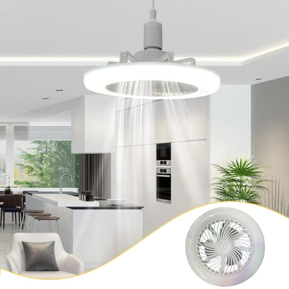 Peorpel Enclosed Ceiling Fan with LED Light, Remote Control, Dimmable,AC 120V 30W, Small Socket Fan Light for Pantry/Closet/Kitchen/Bathroom/Laundry Room, Brown