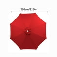 thumbnail image 1 of Peorpel Patio Umbrella Replacement Canopy Market Umbrella Top Outdoor Umbrella Canopy with 8 Ribs, 1 of 4