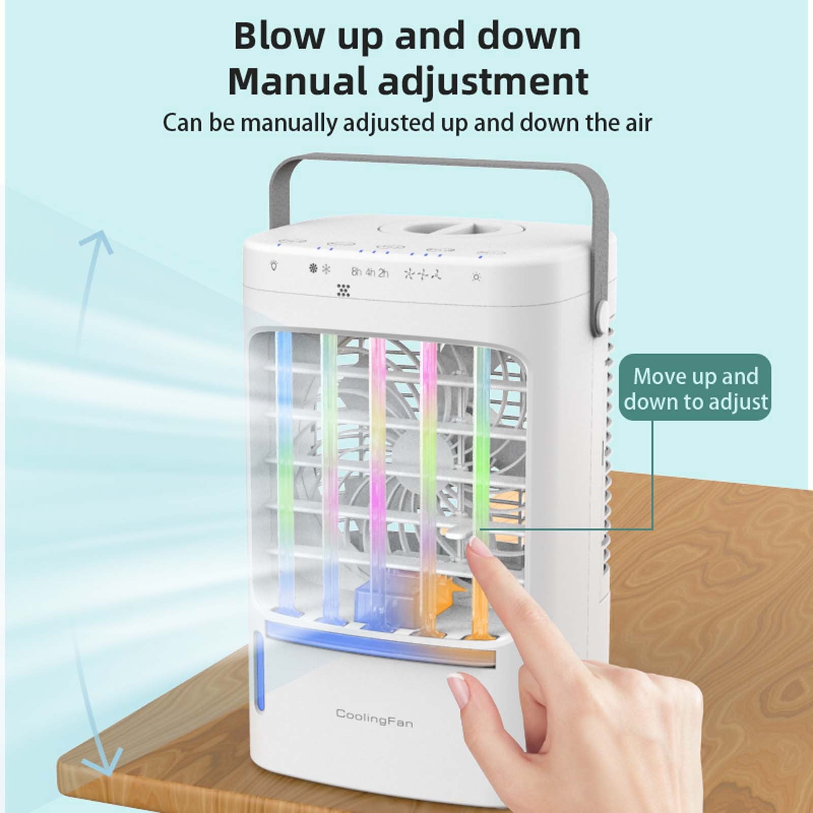 Peorpel Portable Evaporative Air Cooler AC Fan Indoor/Outdoor Water