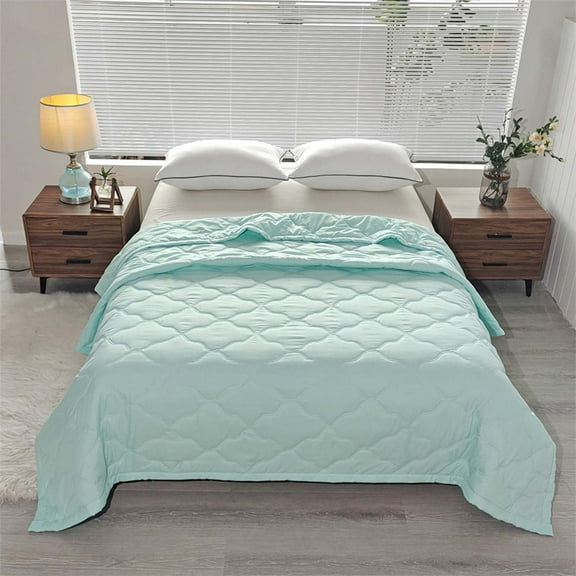Peorpel Summer Blanket Overstock Queens Blanket for Bed Skin-Friendly Plain Printed Washed Cotton Bed Blanket Cool Comforters for Hot Sleepers Summer Modern Style Quilt Ventilation Quilt