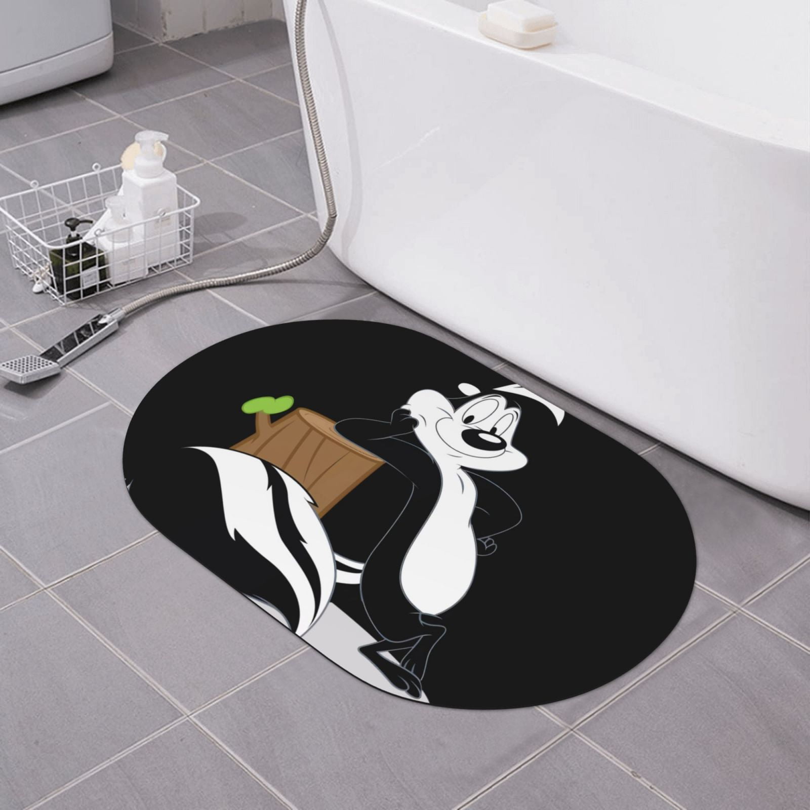 Pepé Le Pew Diatomaceous Earth Bath Mat NonSlip Super Absorbent Stone