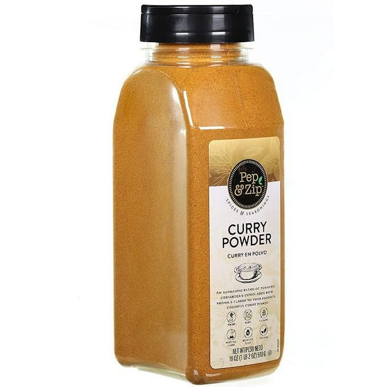 Pep and Zip Curry Powder, Authentic Indian Blend, 18oz