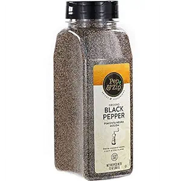 Pep and Zip Ground Black Pepper/Pimenta Negra Molida, Medium Coarse