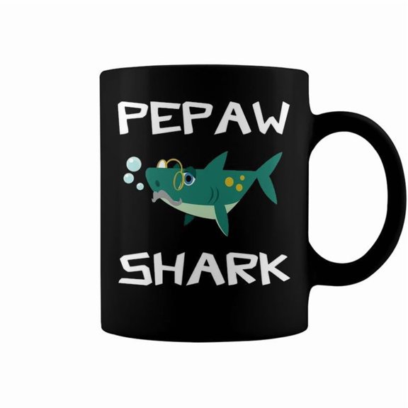 Pepaw Grandpa Gift Pepaw Shark Coffee Mugs