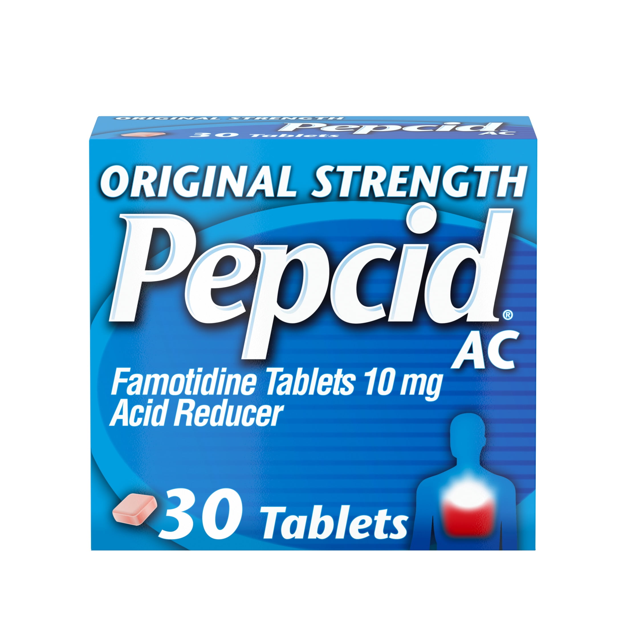 (2 pack) Pepcid AC Original Strength Heartburn Medicine, 10mg Famotidine, 30 Count