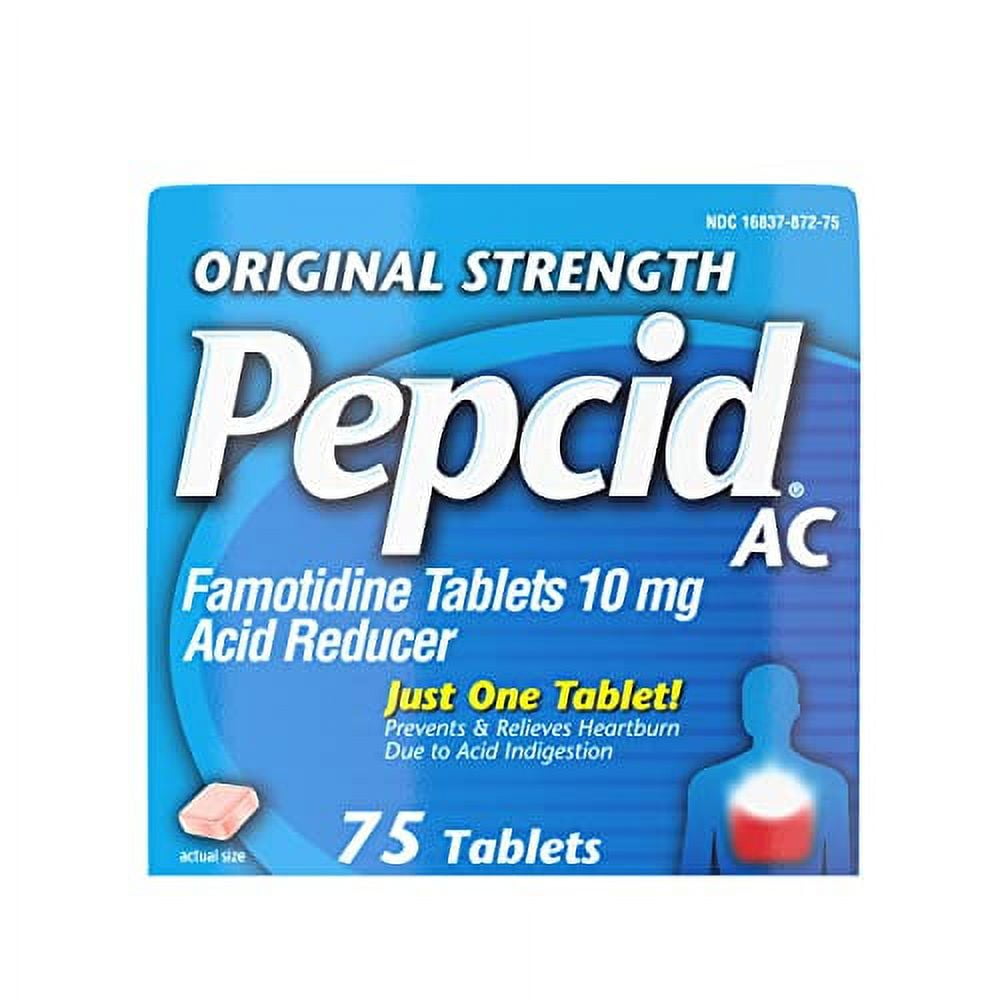 Pepcid AC Original Strength Heartburn Relief Tablets, Prevents