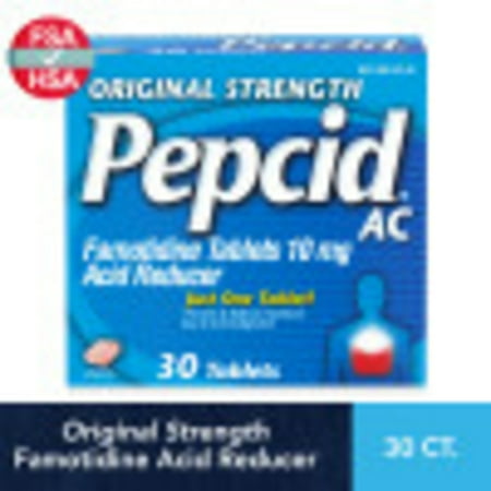 Pepcid AC Original Strength Heartburn Medicine, 10mg Famotidine, 30 Ct