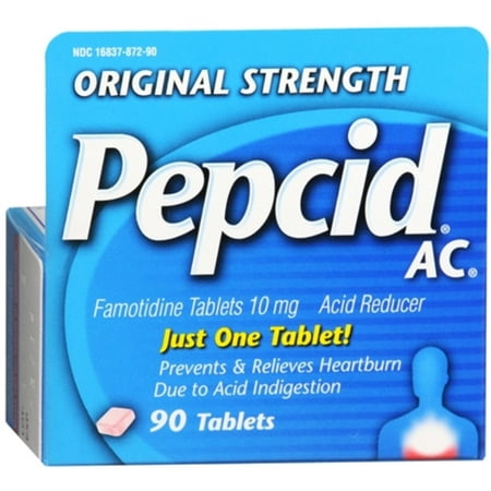 Pepcid AC Tablets Original Strength 90 Tablets (Pack of 3)