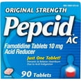 thumbnail image 1 of Pepcid Ac Acid Reducer Famotidine 10 Mg Tablets - 90 Ea, 3 Pack, 1 of 2