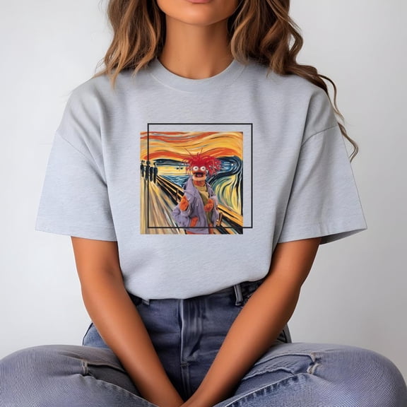 Pepe Muppets tshirt trending now tik tok shirt funny design olive oil girl meme The Scream