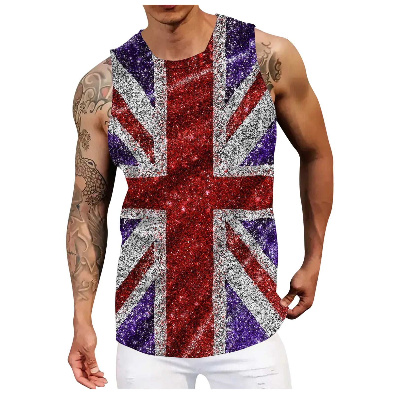 Pepeey Graphic Tank Tops for Men, Sleeveless Shirts for Men Sleeveless ...