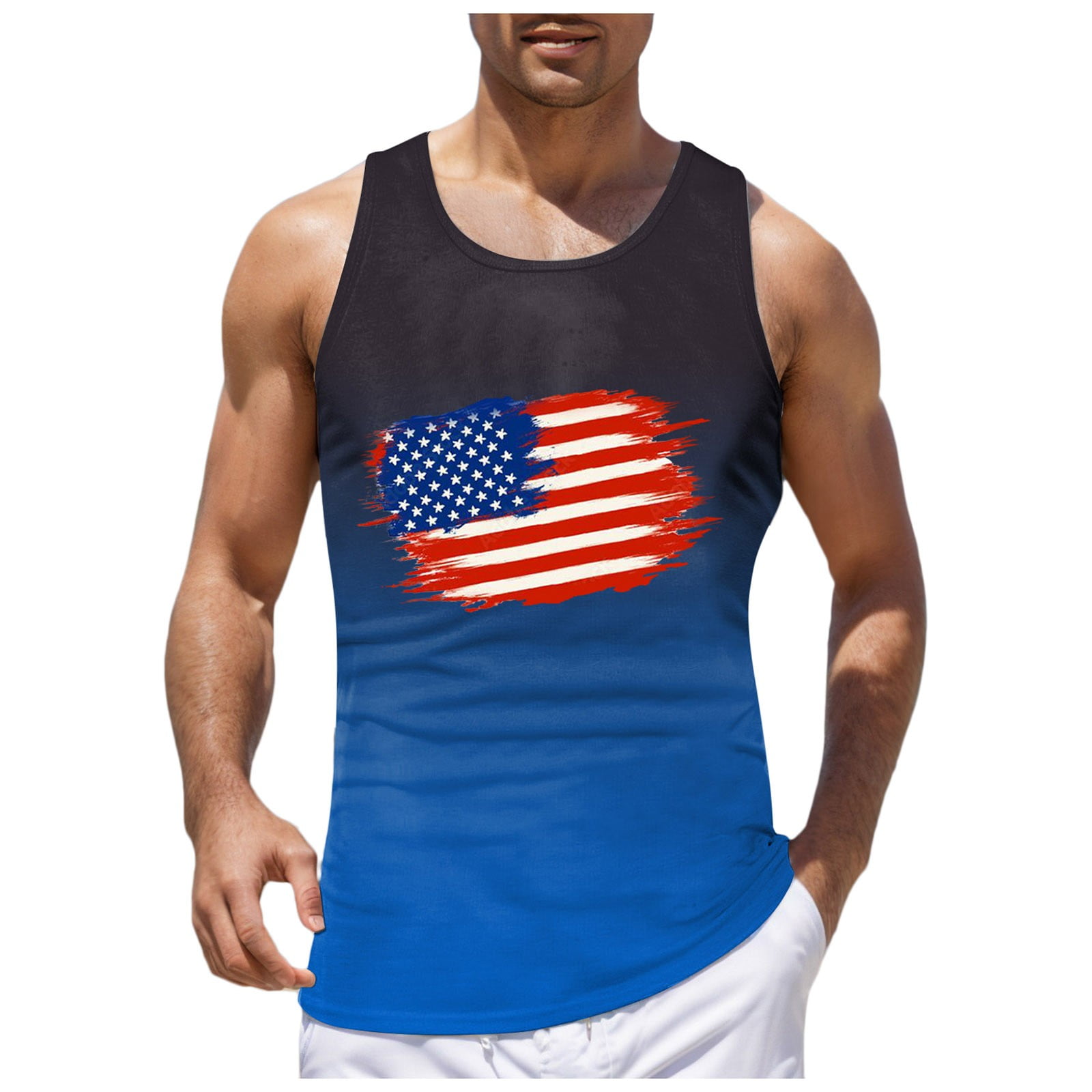 Pepeey Graphic Tank Tops for Men Workout Tanks for Men Beach Tank Top