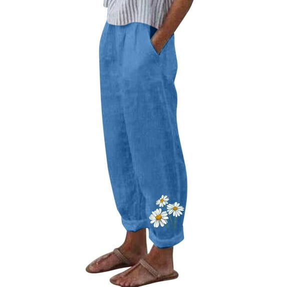 Pepeey Linen Pants Women Tall Linen Pants Women Petite Short Wide Leg Pants For Women Summer Pants For Women Cotton Linen Drawstring Palazzo Pants For Women