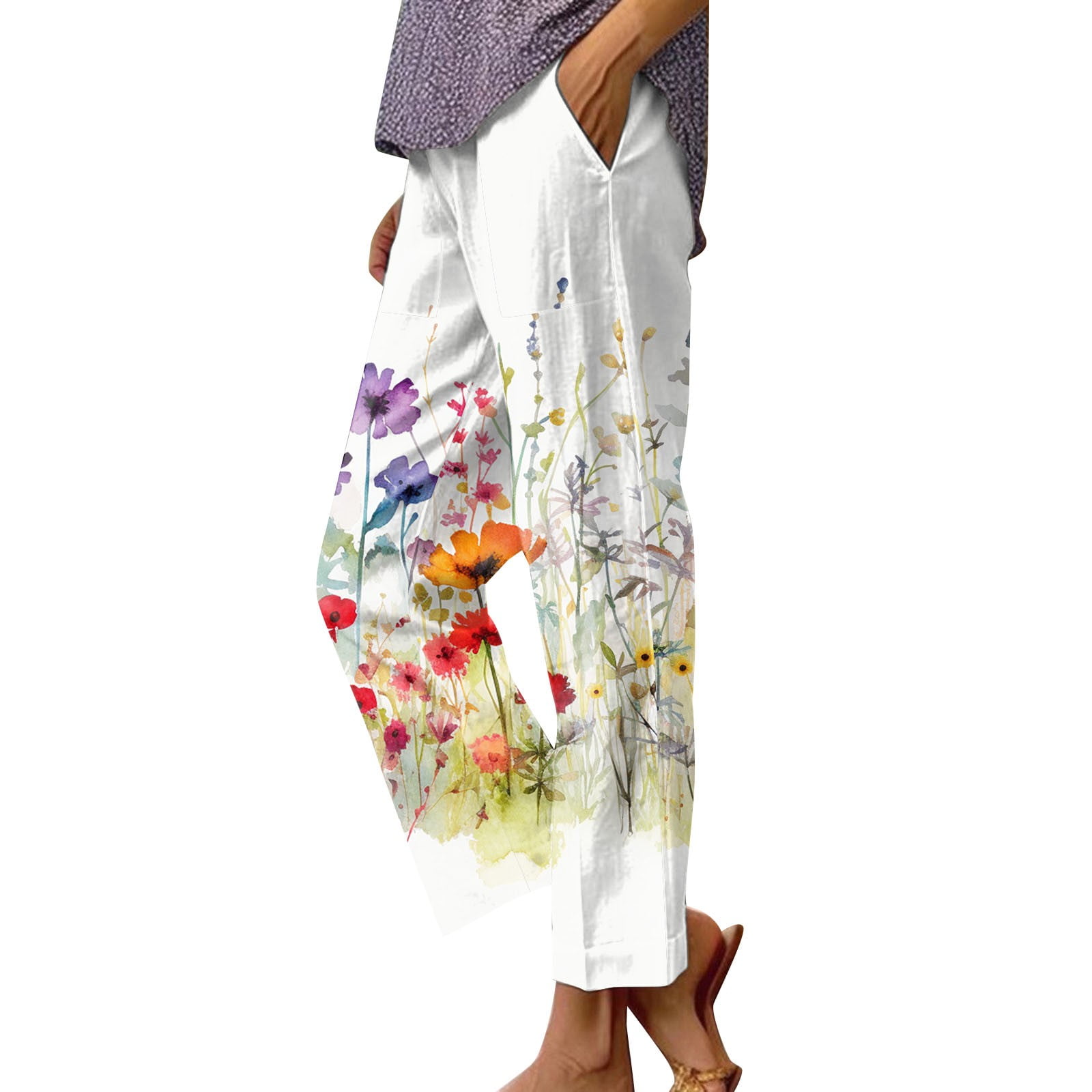 Pepeey Long Linen Pants For Women Tall Linen Pants Wide Leg Summer Pants Women Women