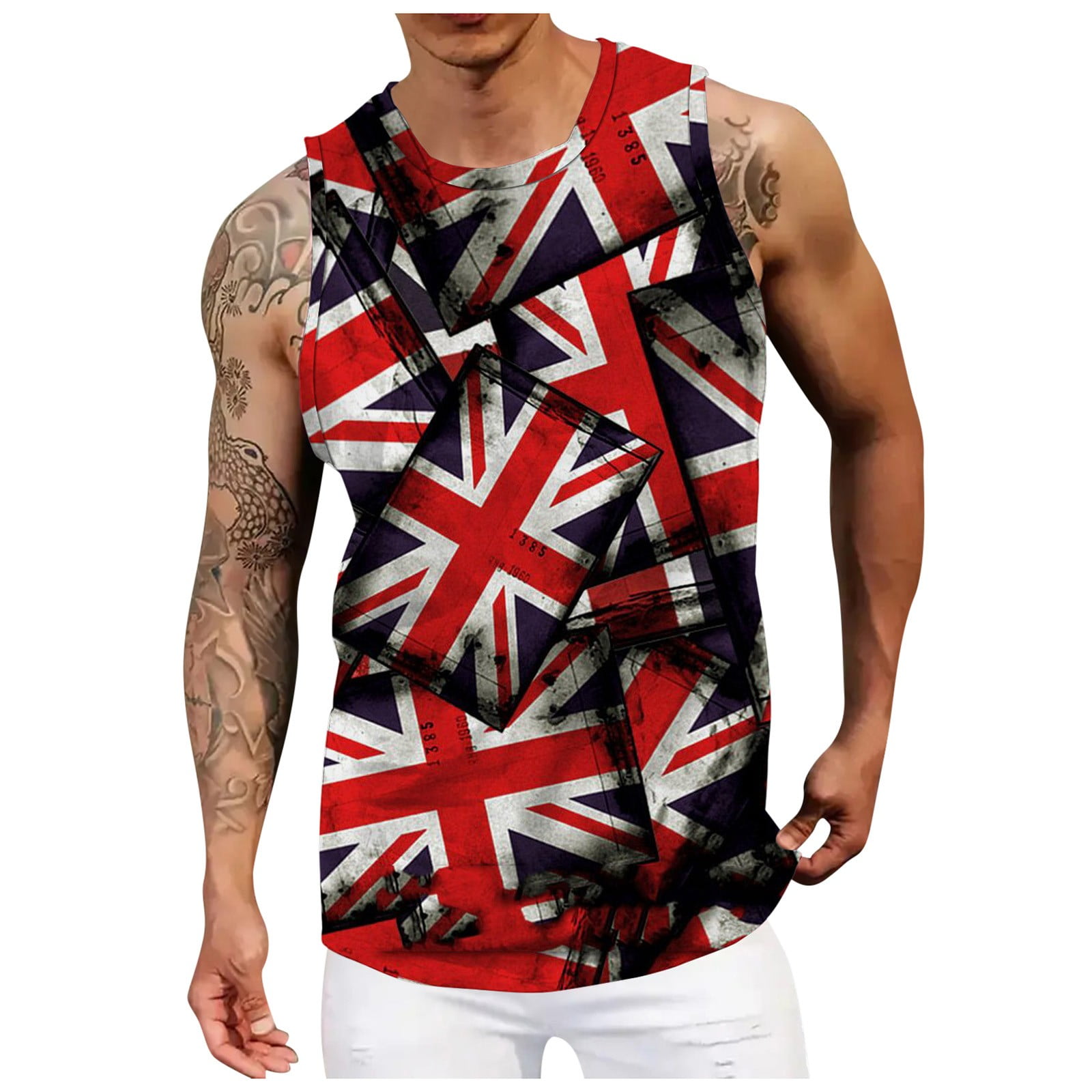 Pepeey Men 4th of July Tank Top, Summer Clothes for Men Summer Tanks
