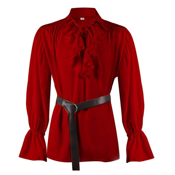 Pepeey Men's Retro Lace Up Shirts for Renaissance, Tunic Shirt Men Rennasaince Shirt Dress Shirt Men Medieval Shirt Henley Shirt Lace Up Renaissance Shirt