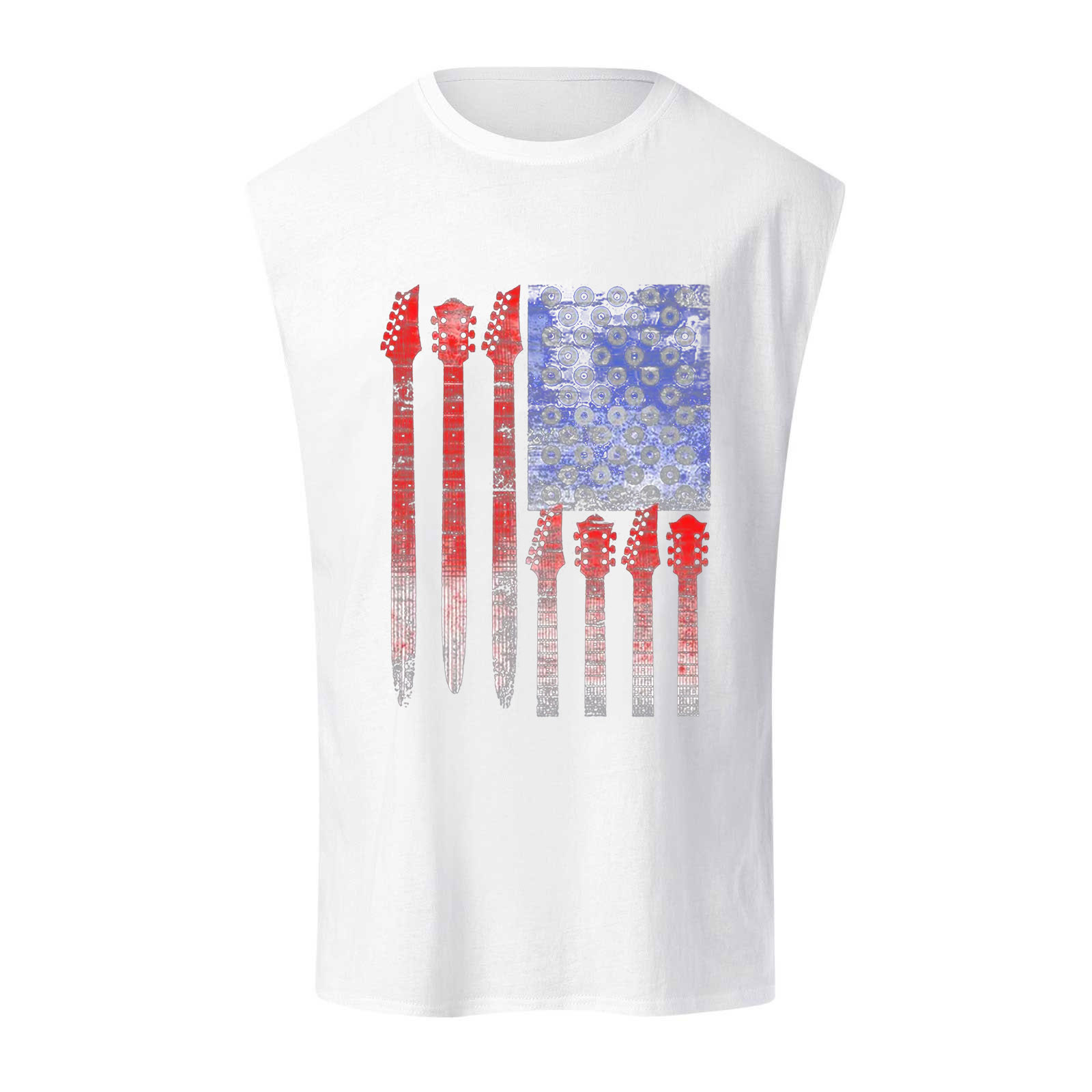 Pepeey Mens Patriotic Tanks, White Tank Top Sleeveless T Shirt Men ...