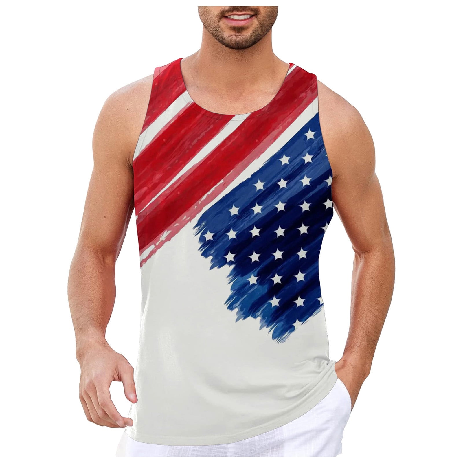 Pepeey Mens Tank Tops Graphic Sleeveless T Shirts Graphic Tank Top Men