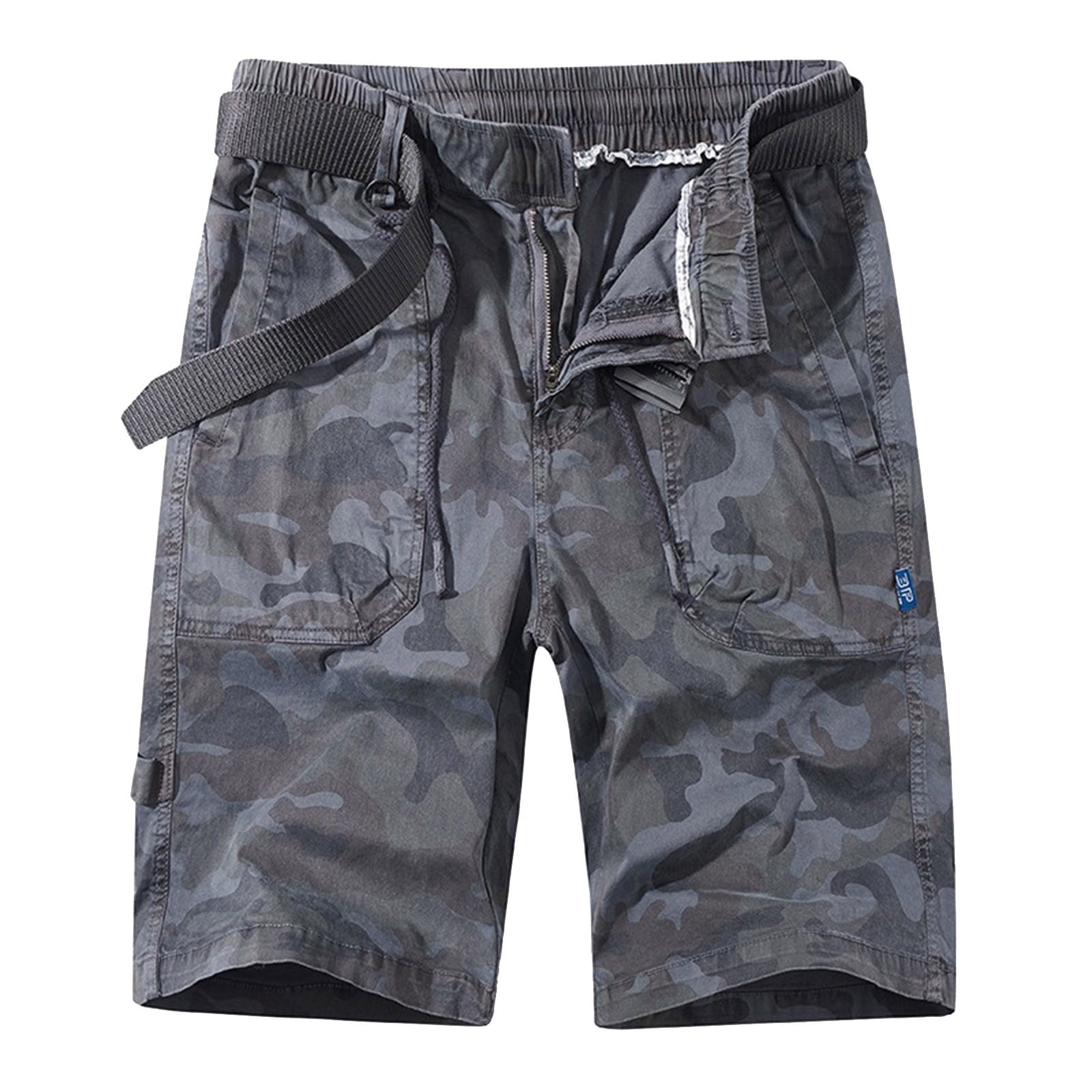 Pepeey Shorts for Men Casual Summer, Plus Size Cargo Shorts Men Hiking Shorts Black Shorts Mens