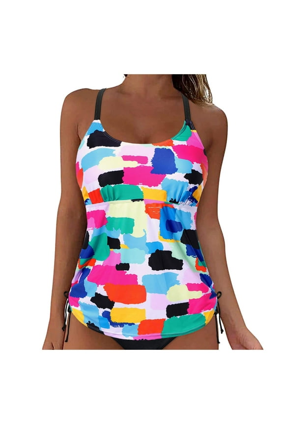 Pepeey Womens Swimsuit Bottoms, Tankini Swimsuits 2 Piece Womens Swim Tops Only Swimwear Tops Swim Tops for Juniors Women's Tankini Swimsuits Womens Plus Size Bathing Suit Tops