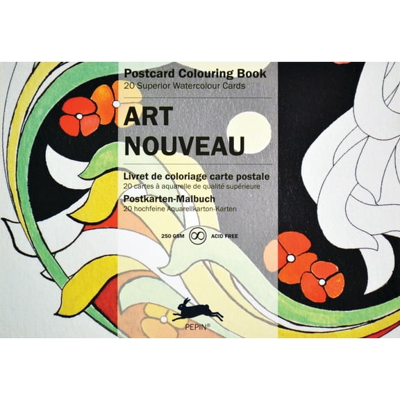 Pepin Watercolor Postcard Set  Art Nouveau