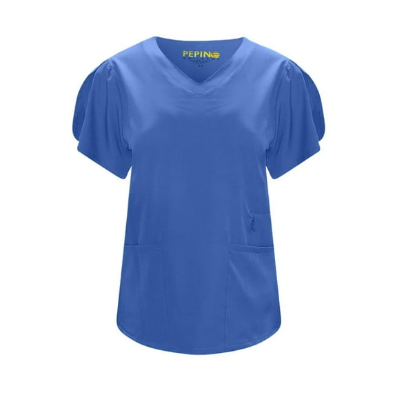 Pepino Uniforms Hidden Zipper V-Neck Scrub Top