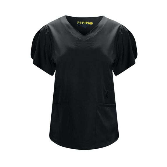 Pepino Uniforms Hidden Zipper V-Neck Scrub Top