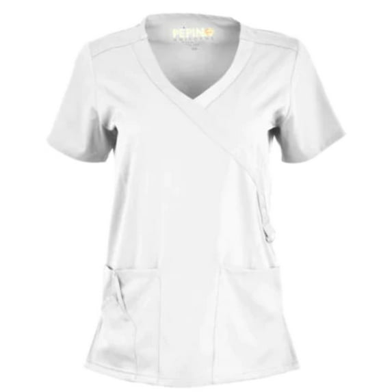 Pepino Uniforms Mock Wrap Scrub Top