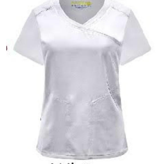 Pepino Uniforms Wrap Neck Side Pocket Scrub Top