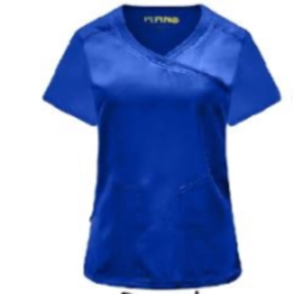 Pepino Uniforms Wrap Neck Side Pocket Scrub Top