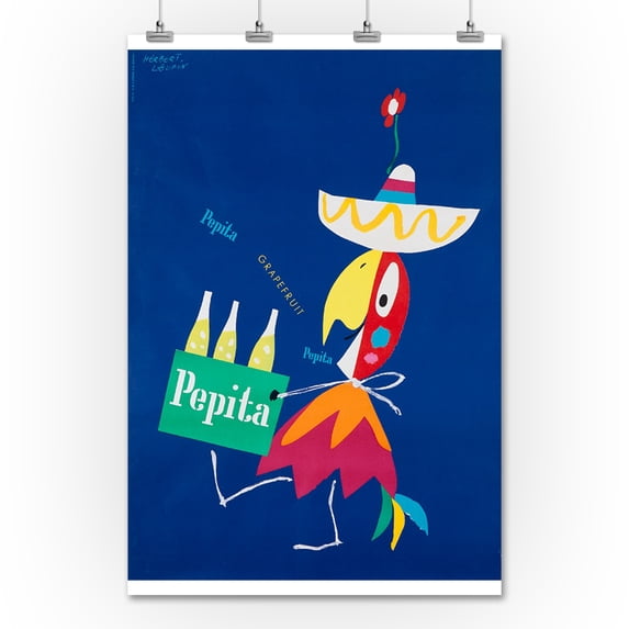Pepita Grapefruit Vintage Poster (artist: Leupin) Switzerland (36x54 Giclee Gallery Print, Wall Decor Travel Poster)