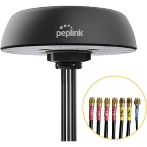 Peplink Cellular and WiFi Antenna Mobility 42G 5G/LTE 2x2 MIMO Dual Band 2.4GHz & 5GHz External Router Computer Networking Antenna System with GPS receiver Robust IP68 Rating 6.5 ft, Black