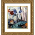 thumbnail image 1 of Peploe, Samuel John 12x13 Gold Ornate Wood Framed with Double Matting Museum Art Print Titled - Mixed Carnations and Cornflowers, 1 of 4