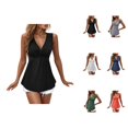thumbnail image 1 of Peplum Tank Tops for Women Twist Front V Neck Dressy Casual Sleeveless Shirt Going out Tops Summer Outfits, 1 of 4