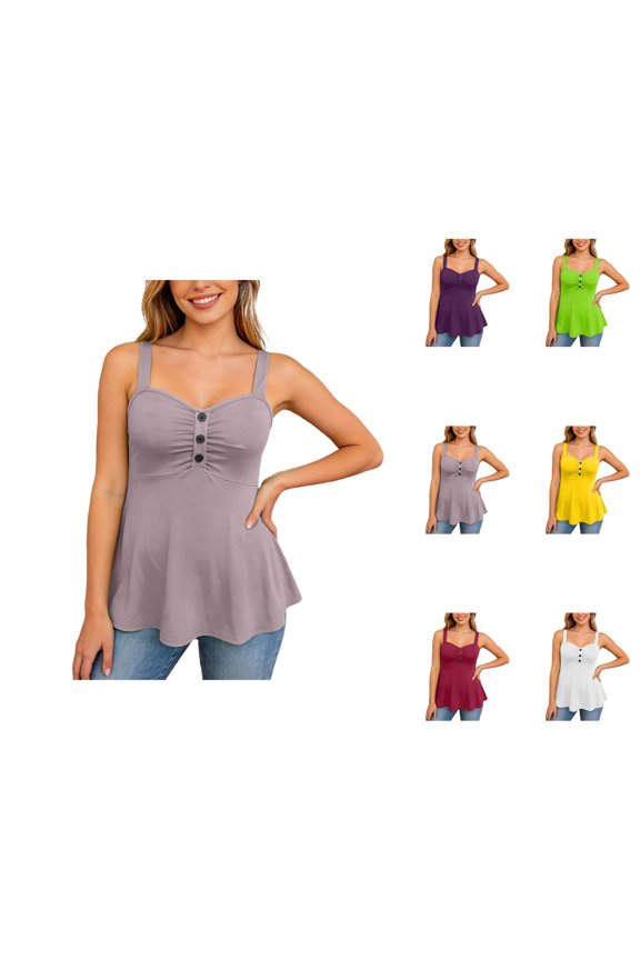 Peplum Tops for Women 2026 Summer Sweetheart Neck Dressy Casual Sleeveless Shirts Backless Flowy Tank Tops Blouse