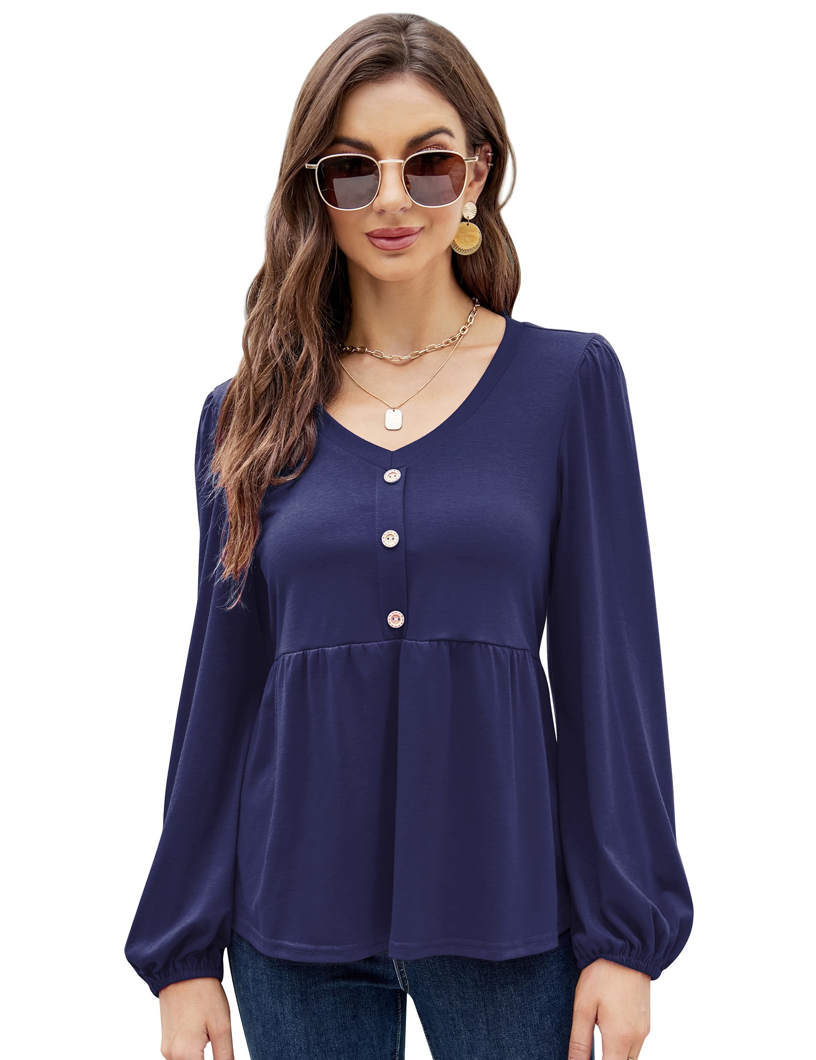 ruffle hem tunic top