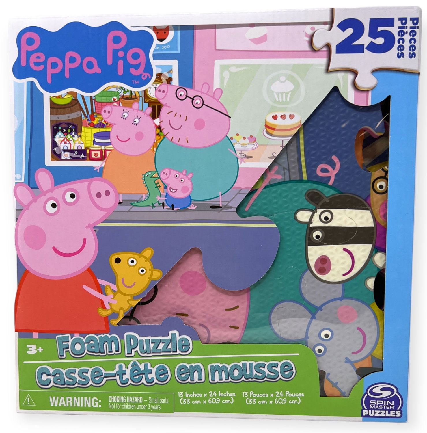 Peppa Foam Jigsaw Puzzle, Large Floor Puzzle, 25 Piece Puzzle for Kids