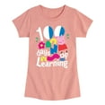 thumbnail image 1 of Peppa Pig - 100 Days Of Learning - Girls Toddler And Youth Fitted Short Sleeve Tee, 1 of 5