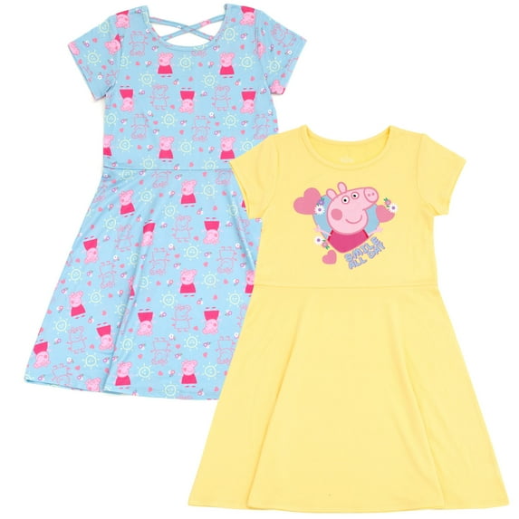 Peppa Pig 2 Pack Skater Dresses Toddler to Big Kid