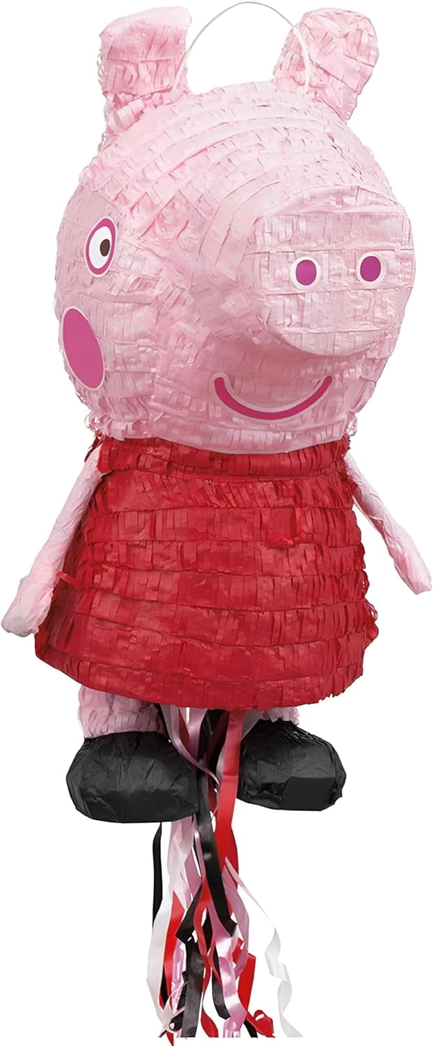 Peppa Pig 3D Shaped Pull String Pinata 19IN, 1ct
