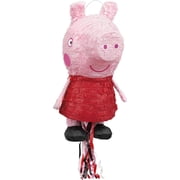Peppa Pig 3D Shaped Pull String Pinata 19IN, 1ct