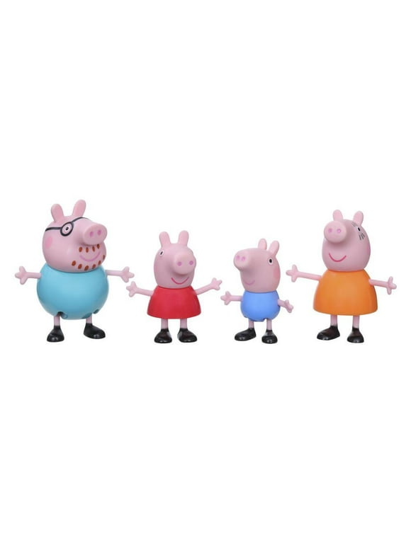 Peppa Pig, 4-Pack Figure Set, Kids Toy for Preschool and Toddler Boys and Girls Ages 3 4 5 6 7 and Up