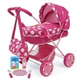 thumbnail image 1 of Peppa Pig: Baby Classic Doll Pram Set - Pink & White Dots - 7 Piece Set, Fits Dolls up to 18",  Pretend Play For Kids Ages 3+, 1 of 5
