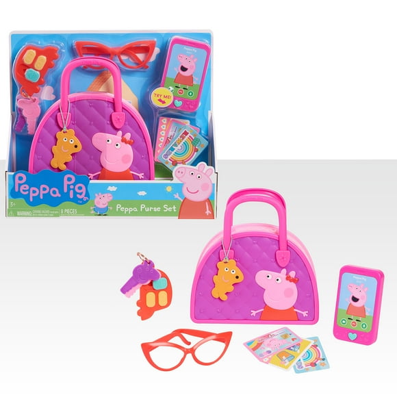 Peppa Pig Bag Set, 9-pieces, Dress Up & Pretend Play, Kids Toys for Ages 3 Up