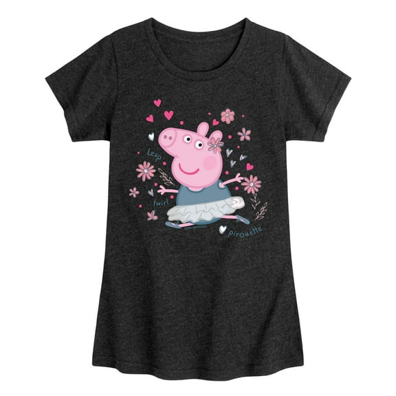 Peppa Pig - Ballet Peppa - Girls Toddler And Youth Fitted Short Sleeve Tee