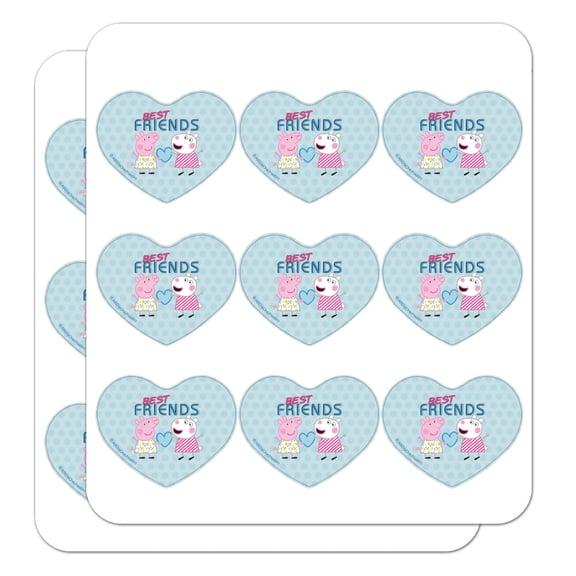 Peppa Pig Best Friends Heart Shaped Planner Calendar Scrapbook Craft Stickers